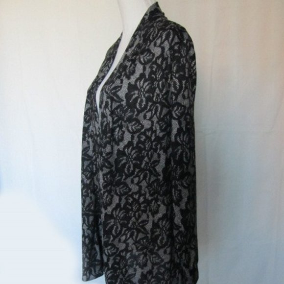 New Women’s Lane Bryant Open Front Long Lace Imitation Print Open Cardigan 18/20 - Picture 7 of 9